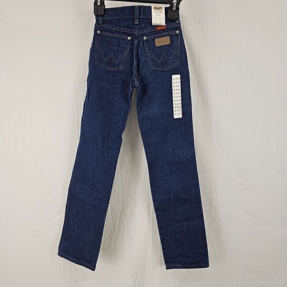 Vintage Wranglers Girls Cowboy Cut Size 10 Slim Western Rodeo Blue Jeans - Picture 1 of 5